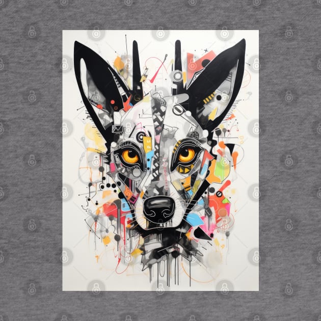 Cartoon African Wild Dog Graffiti #3 by Chromatic Fusion Studio